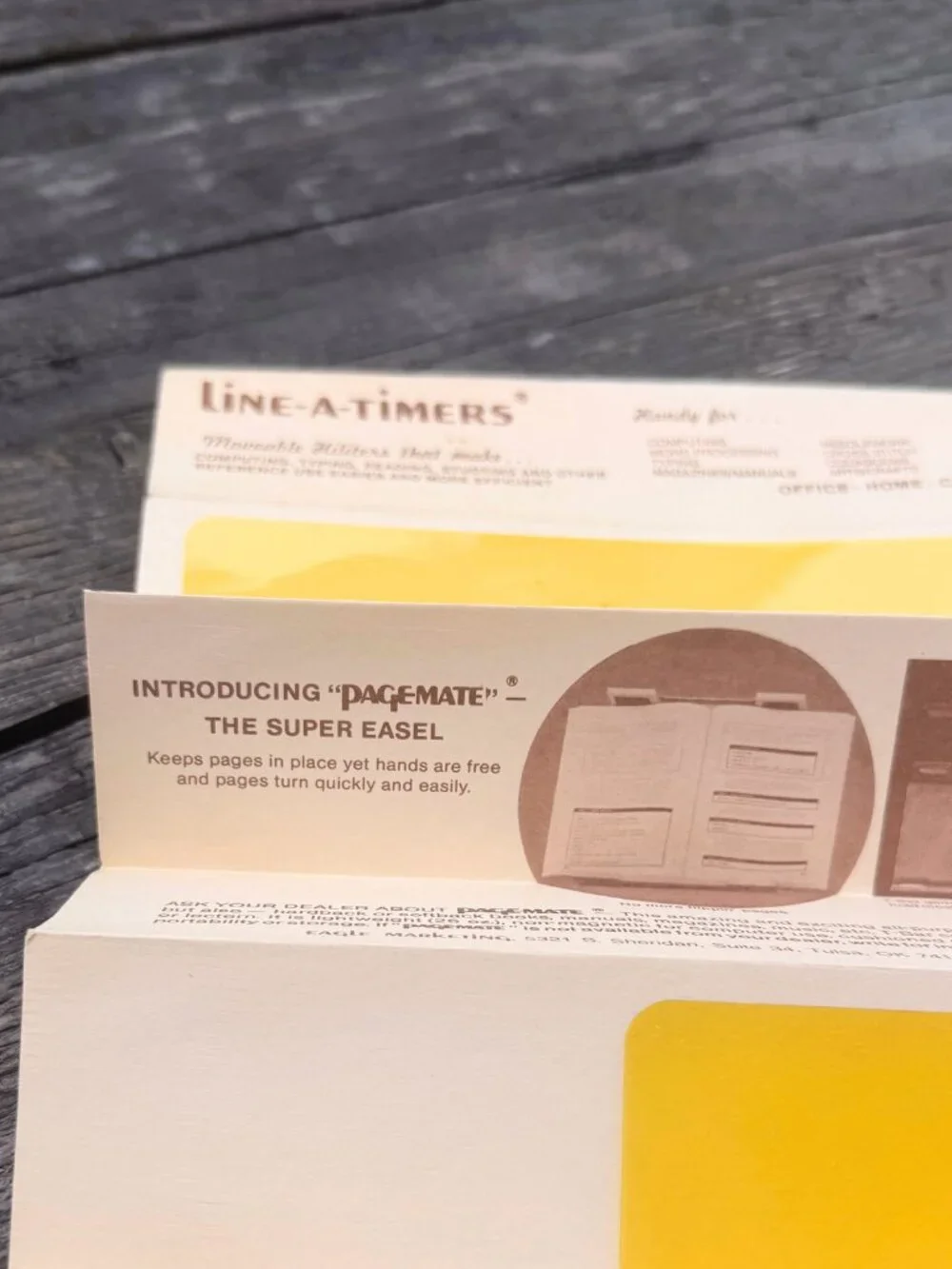 Vintage Line A Timers Moveable Hiliters Highlighters Bookmarks Transparent Strip